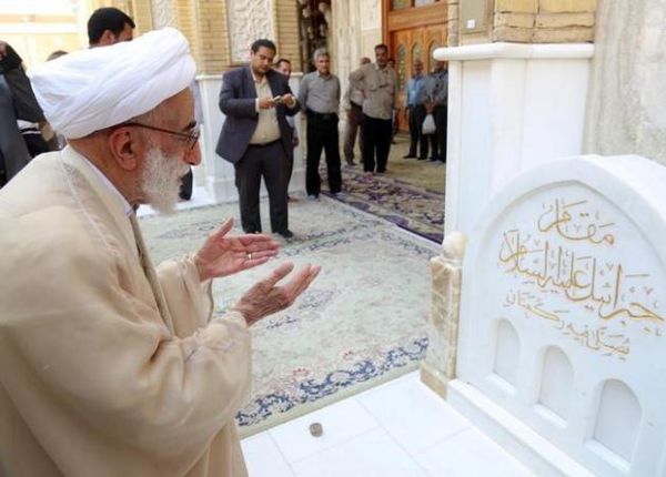 تصاویر/ آیت الله جنتی در مسجد کوفه