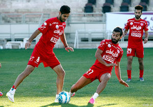 آب و آتش رامین رضاییان در تمرین پرسپولیس